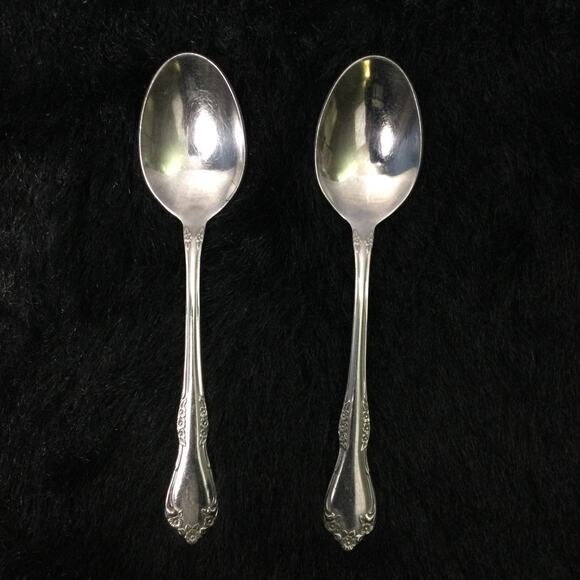 Wm. A. Rogers Deluxe Oneida Ltd. Stainless Steel Soupspoon 2 Spoon Bundle - Picture 1 of 9